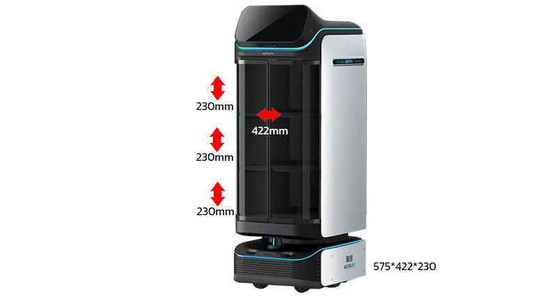 หุ่นยนต์เสิร์ฟอาหาร keenon robot รุ่นT-3 MAX