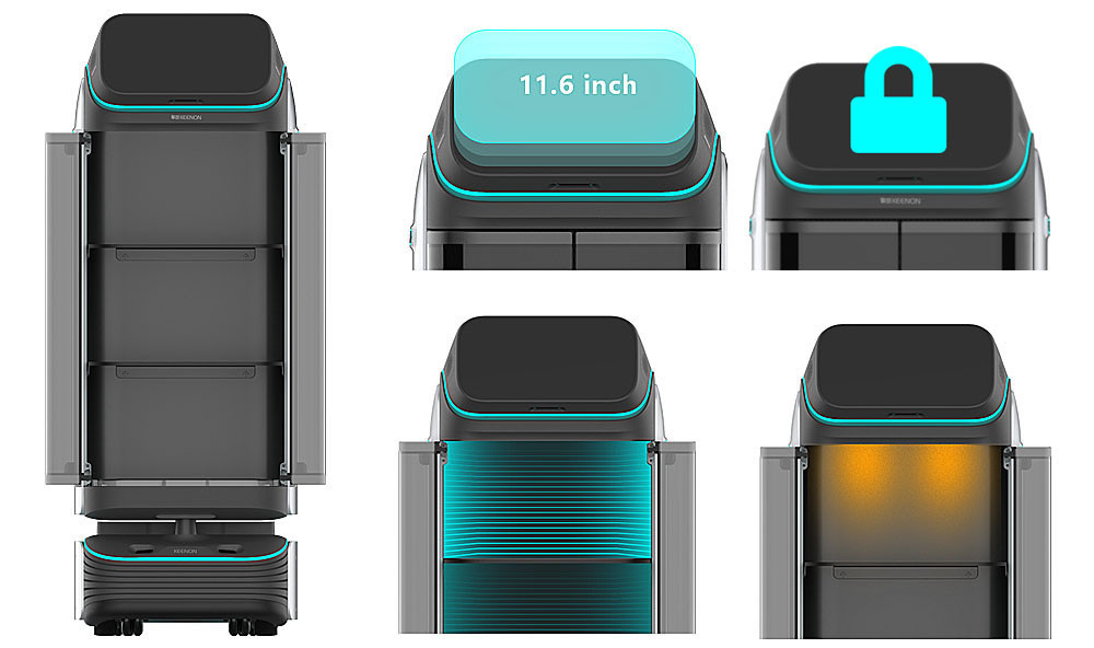 หุ่นยนต์เสิร์ฟอาหาร keenon robot รุ่นT-3 MAX