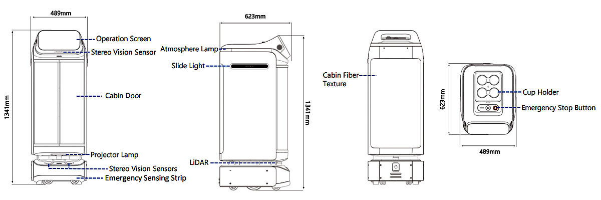 หุ่นยนต์เสิร์ฟอาหาร keenon robot รุ่นT-3 MAX