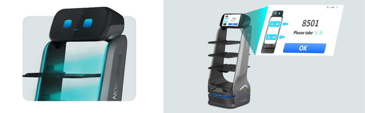 หุ่นยนต์เสิร์ฟอาหาร keenon robot รุ่นT-9