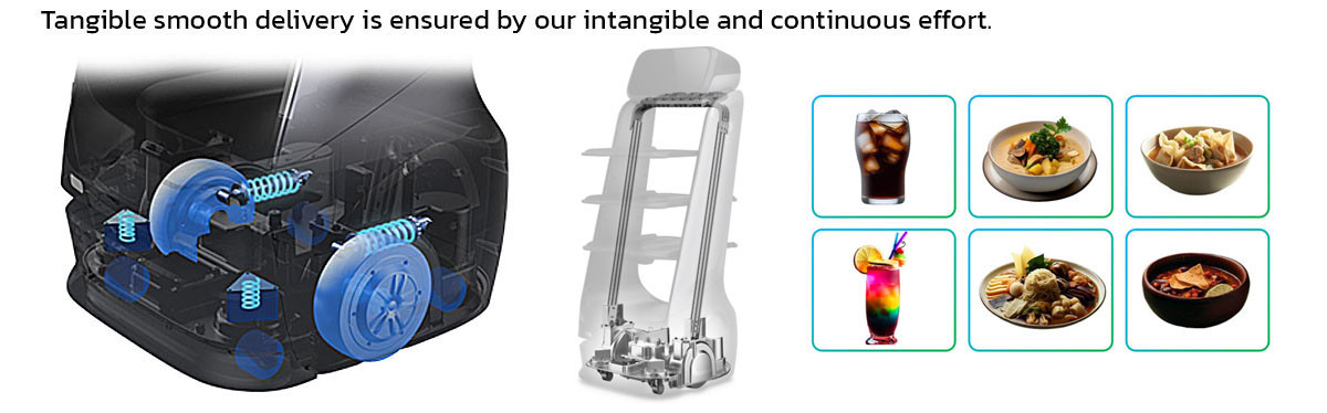 หุ่นยนต์เสิร์ฟอาหาร keenon robot รุ่นT-9